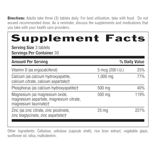 Country Life Calcium Magnesium Zinc with Vitamin D3 and