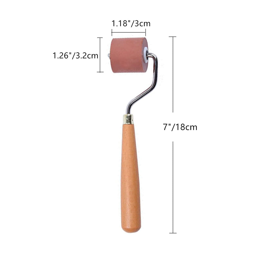 Rubber Brayer Roller for Printmaking, Ideal for Anti Skid Tape Construction Tools, Print,Craft Stamping Brayers for Wallpapers and Scrapbooks (1.18)