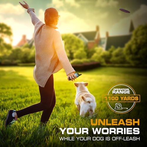 Dog Training Collar [2025 Edition] 123 Levels 1100yd Range E Collar for Dogs Training 100% Waterproof Rechargeable, Dog Shock Collar with Remote Control
