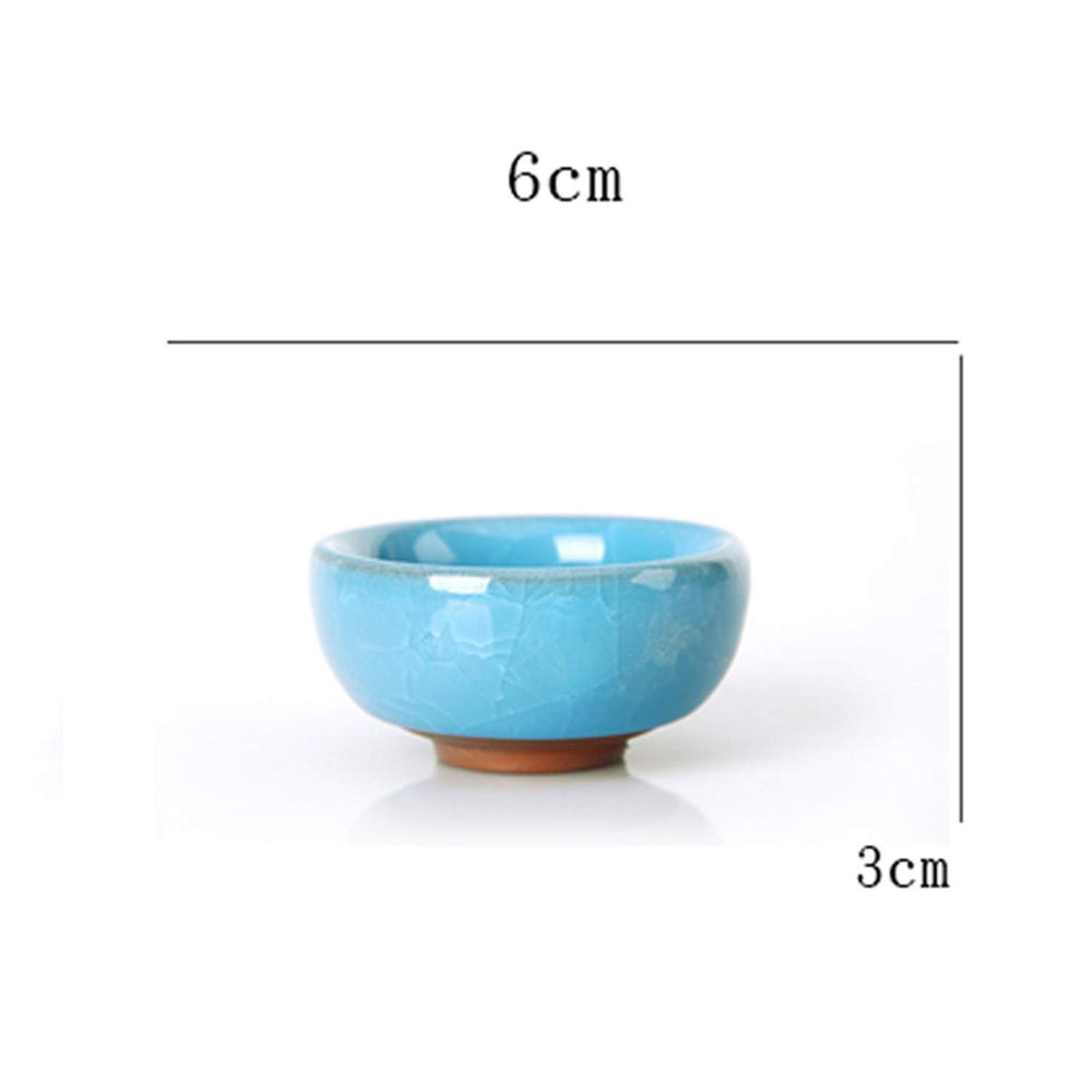 6PCS/Lots Ice crack glaze ceramic kung fu tea set Anaglyph fish cup On single cup sample tea cup (Mix)