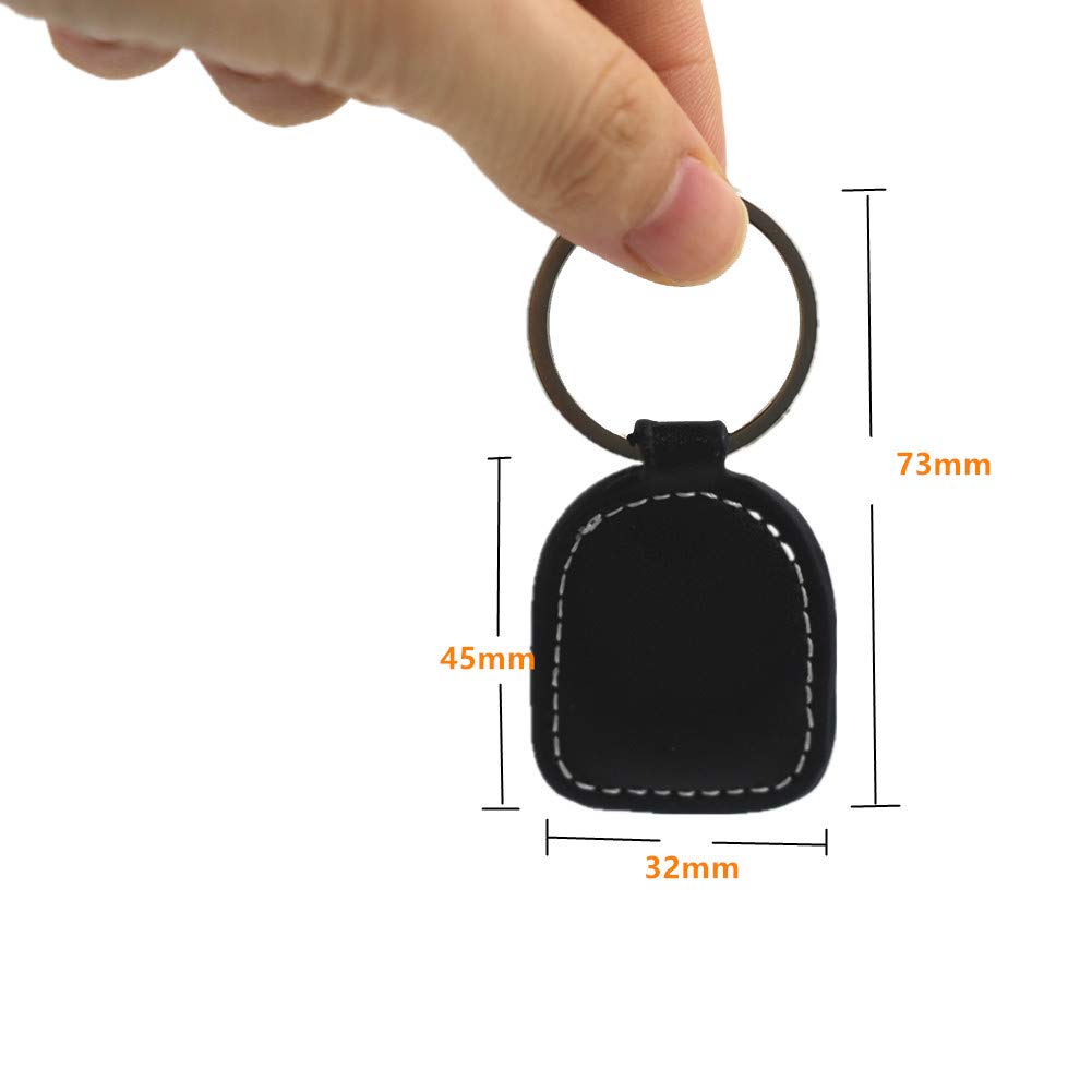 T5577 T5557 T5567 EM4305 Rewritable Leather Access Control LF Key Ring Tag Keychains Keyfob for Copy Duplicate Door Access ID Card (2pcs)