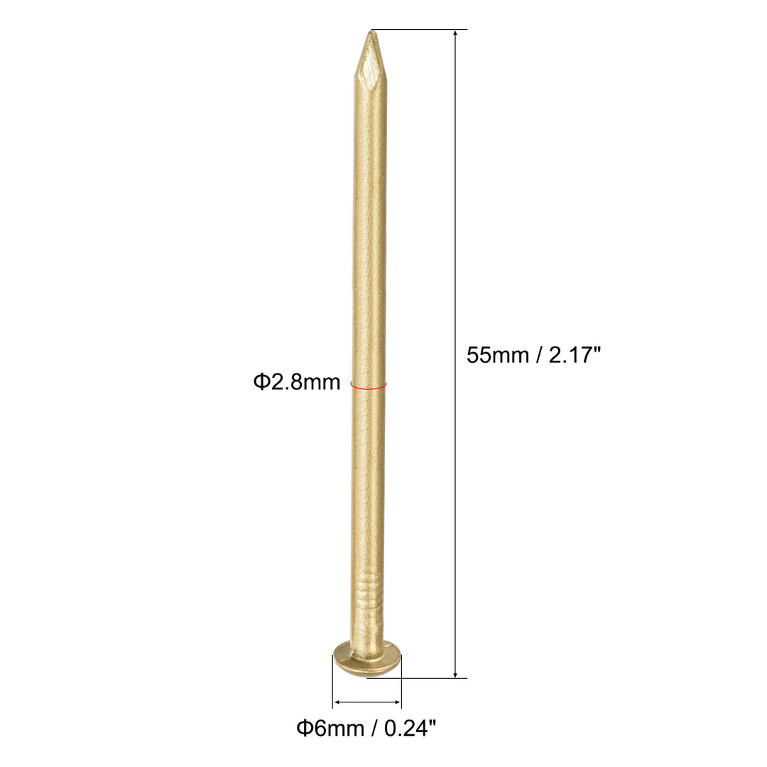 Small Tiny Brass Nails 2.8x55mm for DIY Decorative Pictures Wooden Boxes Household Accessories 25pcs