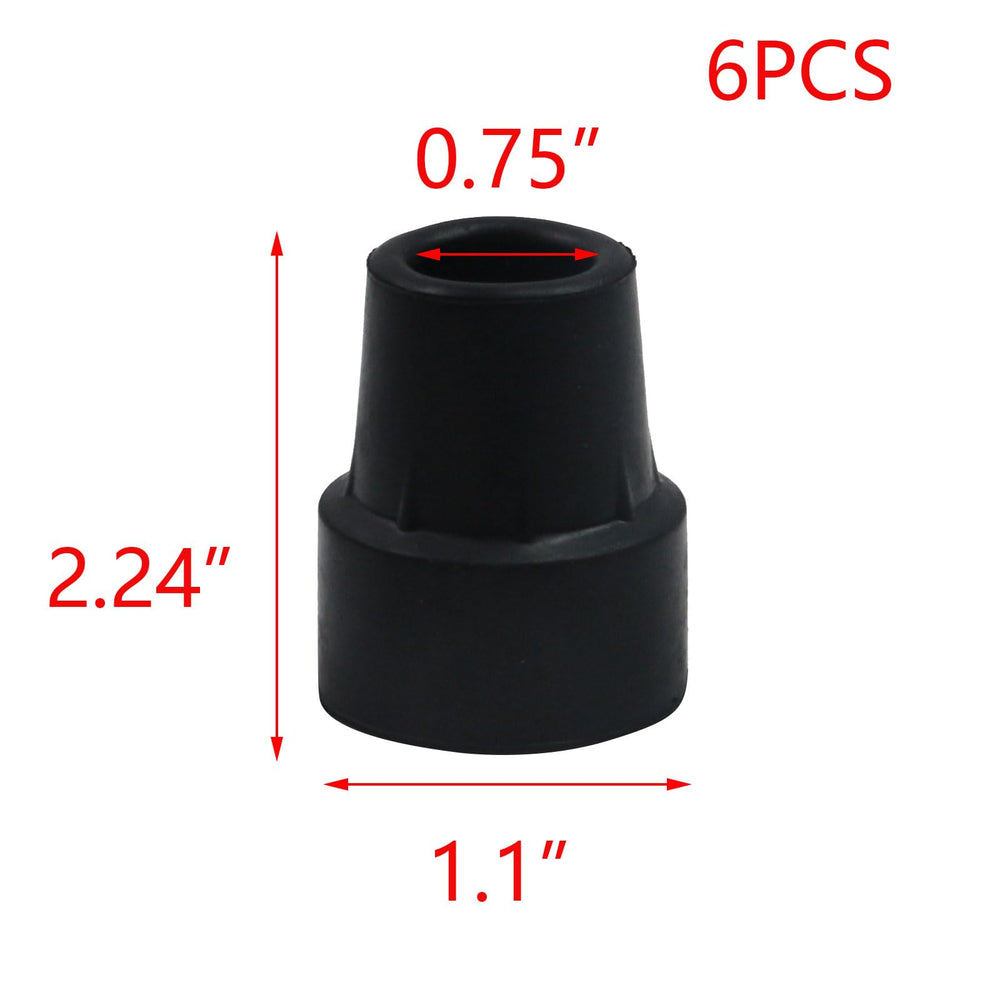 T Tulead Rubber Cane Tips Black Walking Cane End Cap Ti