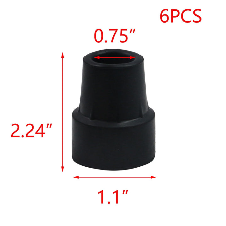 T Tulead Rubber Cane Tips Black Walking Cane End Cap Ti
