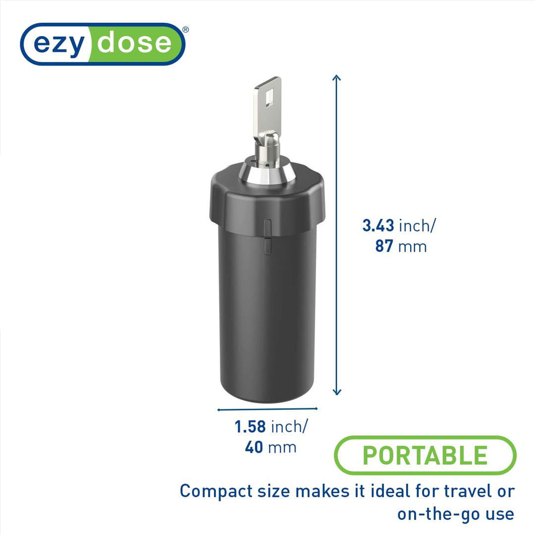 Ezy Dose Ezy Dose Locking Container ¦Secure Small Valuable Items ¦Durable Nylon Canister Locks with Key, Large, Black