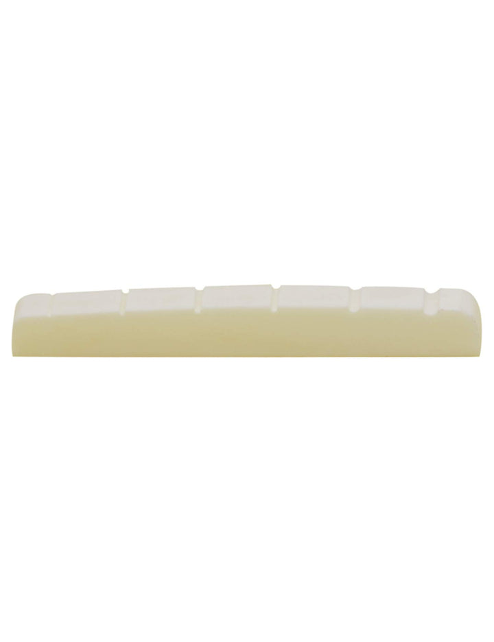 6 String Pre-Slotted Bone Guitar Nut Replacement Compatible with Strat Stratocaster Tele Telecaster Style Guitar White. (Nut: 42 x 6 x 3mm)