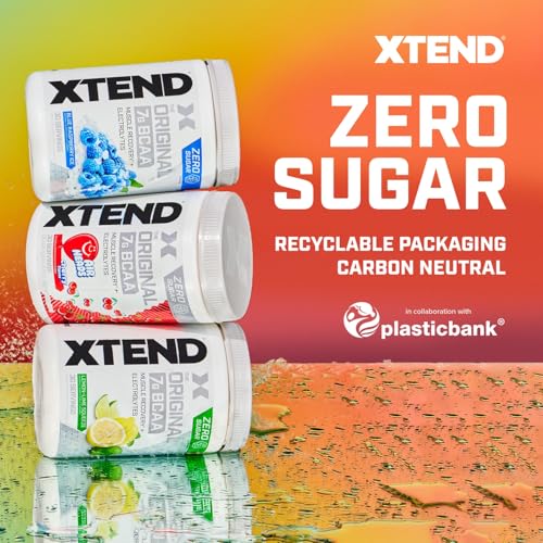XTEND Original BCAA Powder 7g BCAA and 2.5g L-Glutamine, Sugar Free Post Workout Muscle Recovery Drink with Amino Acids for Men &amp; Women, 90 Servings