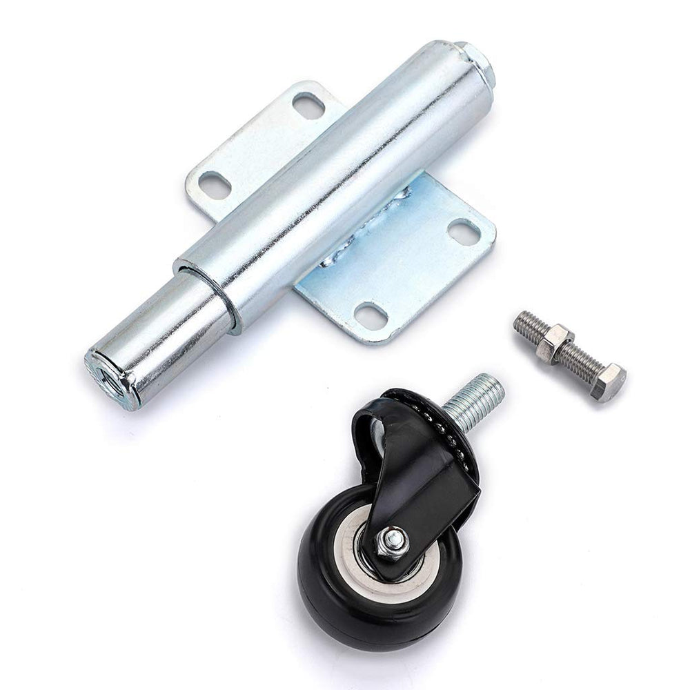 2 Spring Loaded Gate Caster, Retractable 2-1/2 Swivel Gate Caster Wheel for Garden Wooden Gate, Yard Fence, Load Capacity 110 Lbs