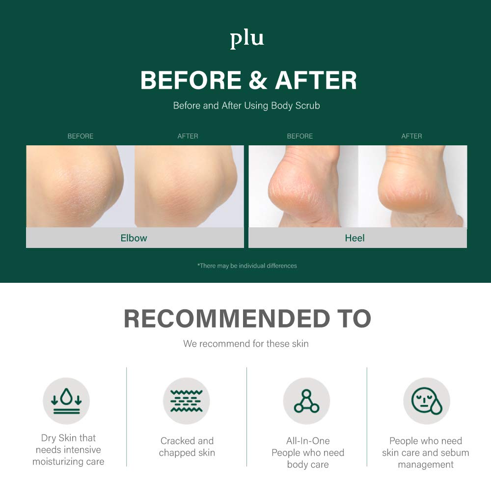 plu Walnut Body Scrub, 3-in-1 Total Care Solution, Exfoliate Moisturize and Glow, 2019 USA Version [Berry Mix/200g]