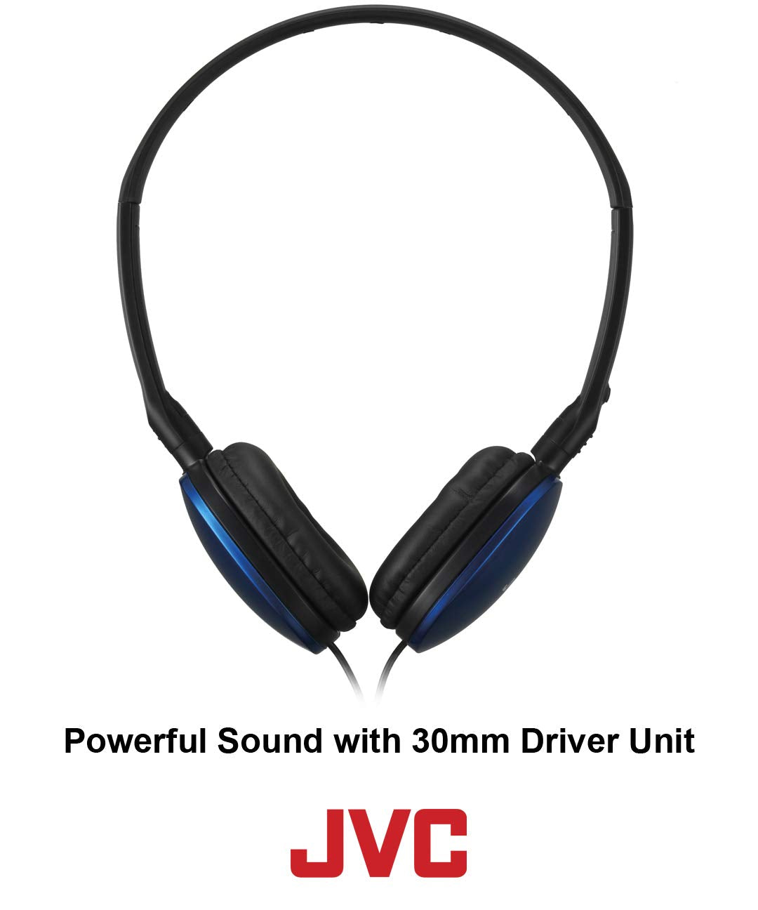 Violet Flat and Foldable Colorful Flats On Ear Headphone with 3.94 foot Gold Plated Phone Slim Plug HAS160V