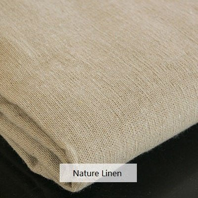 Nature Linen Needlework Fabric, Plain Solid Colour Linen Fabric Cloth Hemp Jute Fabric Table Cloth Garments Crafts Accessories, 20 by 62-Inch (Color 1)