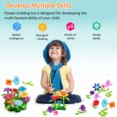 Byserten Gifts for 3-6 Year Old Girls Flower Garden Bui