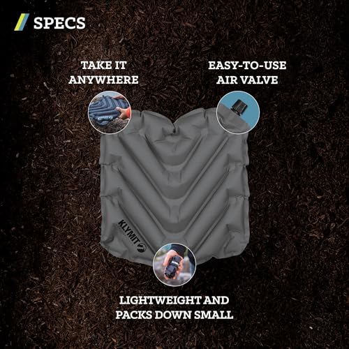 V Seat, Lightweight Inflatable Travel Cushion, Best for Camping, Bleachers, or Glassing Pad , Gray