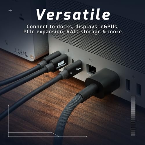 Thunderbolt 4 Cable, Thunderbolt Certified, 1.0 Meter (3.28 ft.), 40 Gb/s Data Transfer, 240W Power Charging, Compatible with Thunderbolt 4, Thunderbolt 3, USB-C, and USB4 Devices, Black
