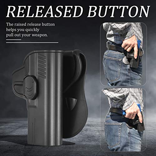 S&amp;W SD9VE SD40VE Holster, OWB Holster for Smith &amp; Wesson M&amp;P M2.0 Full Size / SD9 VE / SD40 VE, Index Finger Released Holster Right Hand