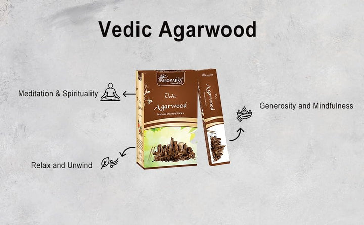 Vedic Benzoin Natural Masala 144 Incense Sticks in Pack of 12 | Hand Rolled in India | Best for Prayer, Meditation, Relaxation, Reiki | Burn Time- Approx 50 mins