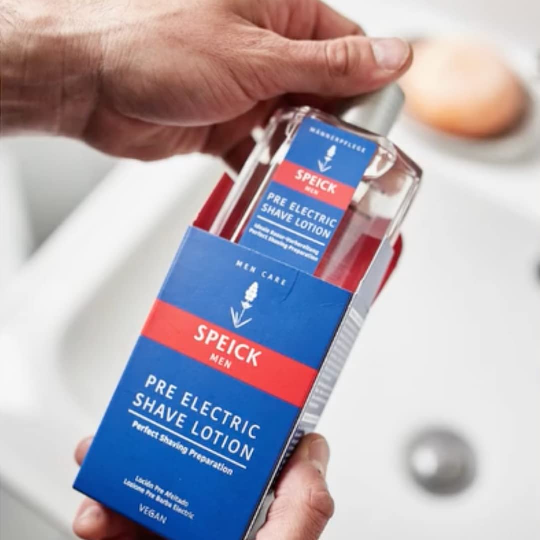 Men Pre Electric Shave Lotion with Relaxing Lavender Oil and a Blend of Essential Oils, Natural Vegan Skin Care, 3.4 Fluid Ounces