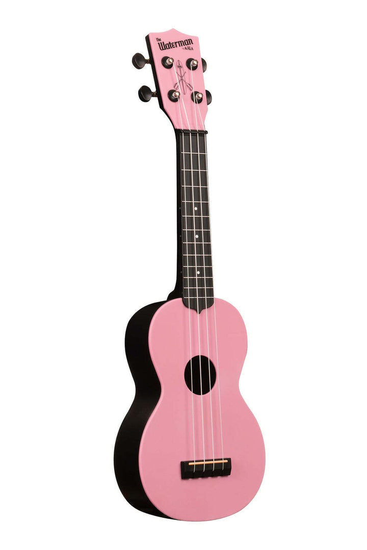 Soft Pink Matte Black Trim Classic Ukulele Soprano with Tuner and Cloth…