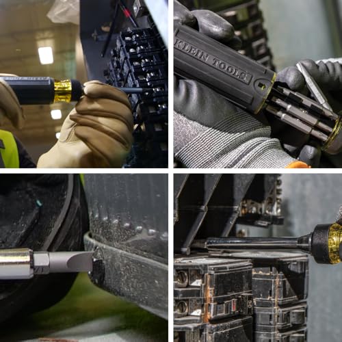 32305 Multi-bit Ratcheting Screwdriver, 15-in-1 Tool with Phillips, Slotted, Square, Torx and Combo Bits and 1/4-Inch Nut Driver