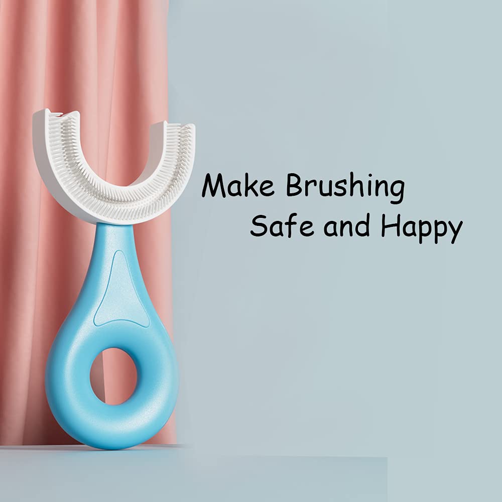 U-Shaped Manual Toothbrush with Food Grade Silicone Bru
