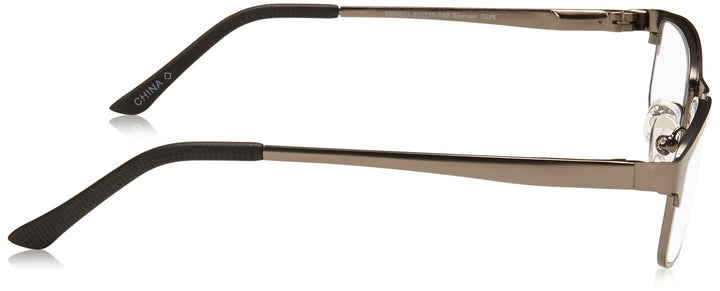 mens Samson E.readers Reading Glasses Blue Light Filtering Glasses, Satin Dark Gunmetal/Transparent, 52 mm US