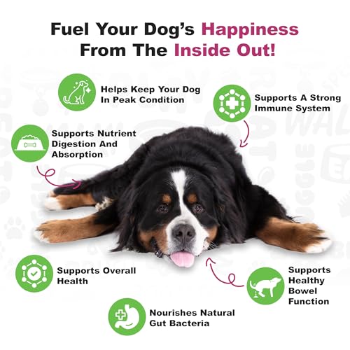 Probiotics for Dogs, Advanced Probiotics with Prebiotics, Promotes Digestive Health, Supports Immune System &amp; Overall Health, Duck Flavor, 225 Chews