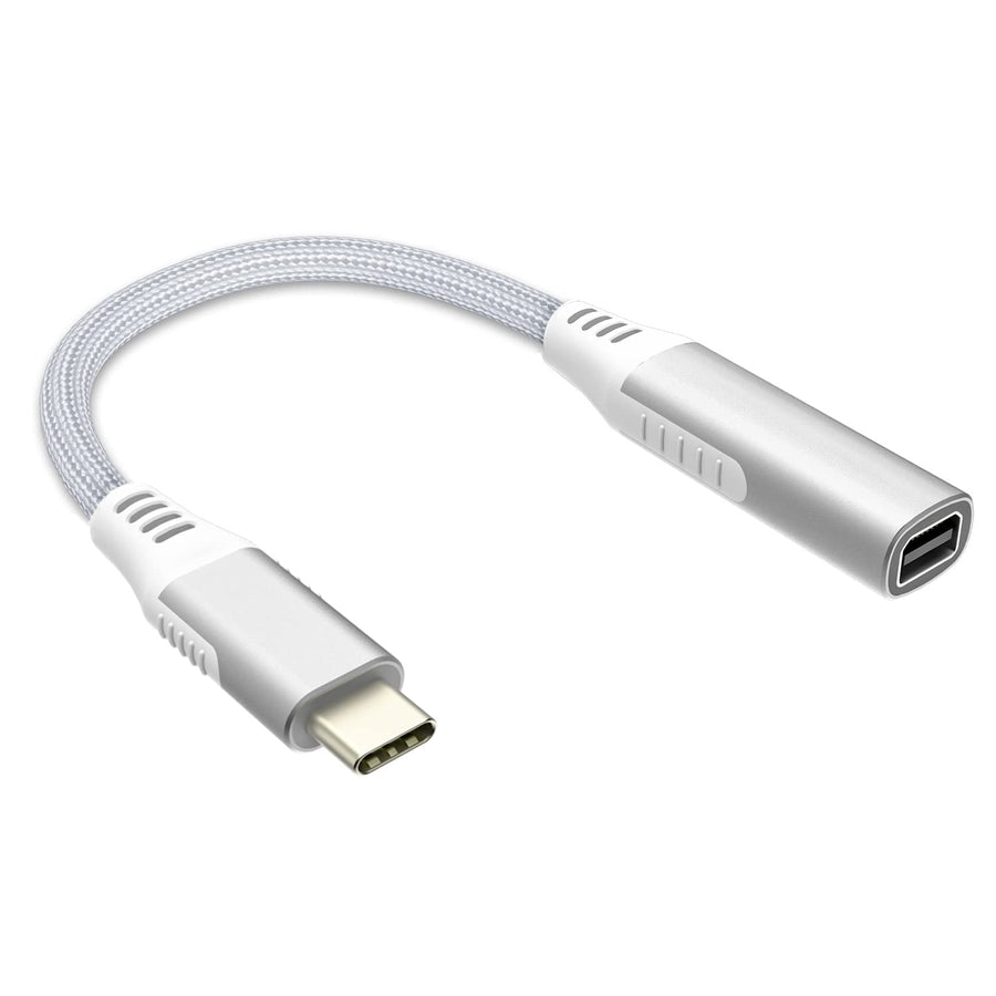 USB C to Mini DisplayPort Adapter,USB Type-C to Mini Displayport Adapter 4K@60Hz & Nylon Compatible with MacBook Pro 2016-2023/Air,ChromeBook Pixel,IPad Pro2018-2020,Galaxy S8-S23 More