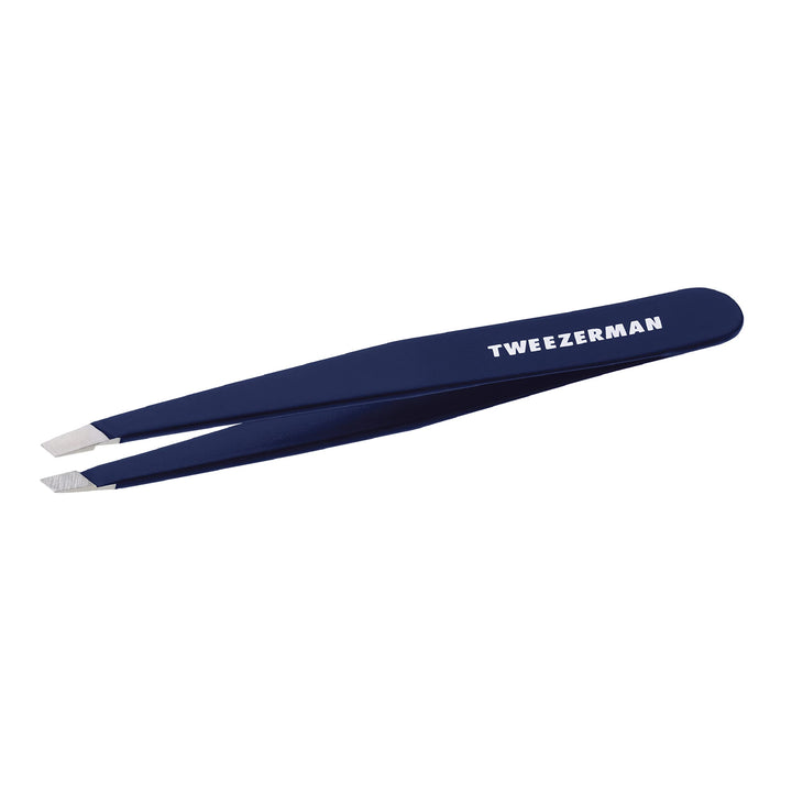 Exclusive Evening Blue Slant Tweezer - Hair Removal Tweezers, Stainless Steel