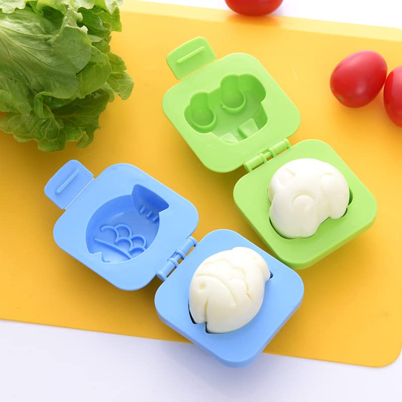 6Pcs Egg Rice Mold Hard Boiled Egg Mold Fish Car Heart Shape Onigiri Mold Rice Ball Maker, Fondant Cake Pop Decorating Tool Fun Cookery Kitchen Gadgets