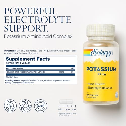 Solaray Potassium 99 mg - Electrolyte Balance Formula -