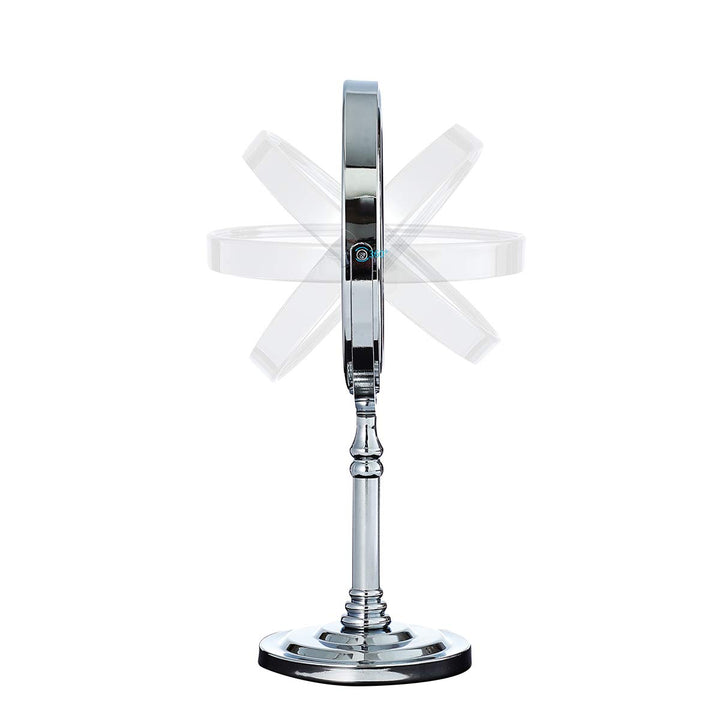 Round Tabletop Makeup Mirror 6 inch Double Sided Vanity Mirror with 3X Magnification Two Sided Swivel Magnifying Standing Mirror