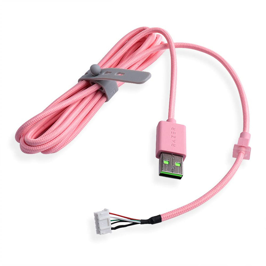New USB Wire Data line/Audio Cable Replacement for Razer Kraken Kitty Edition/Ultimate Edition Headphone (Pink)