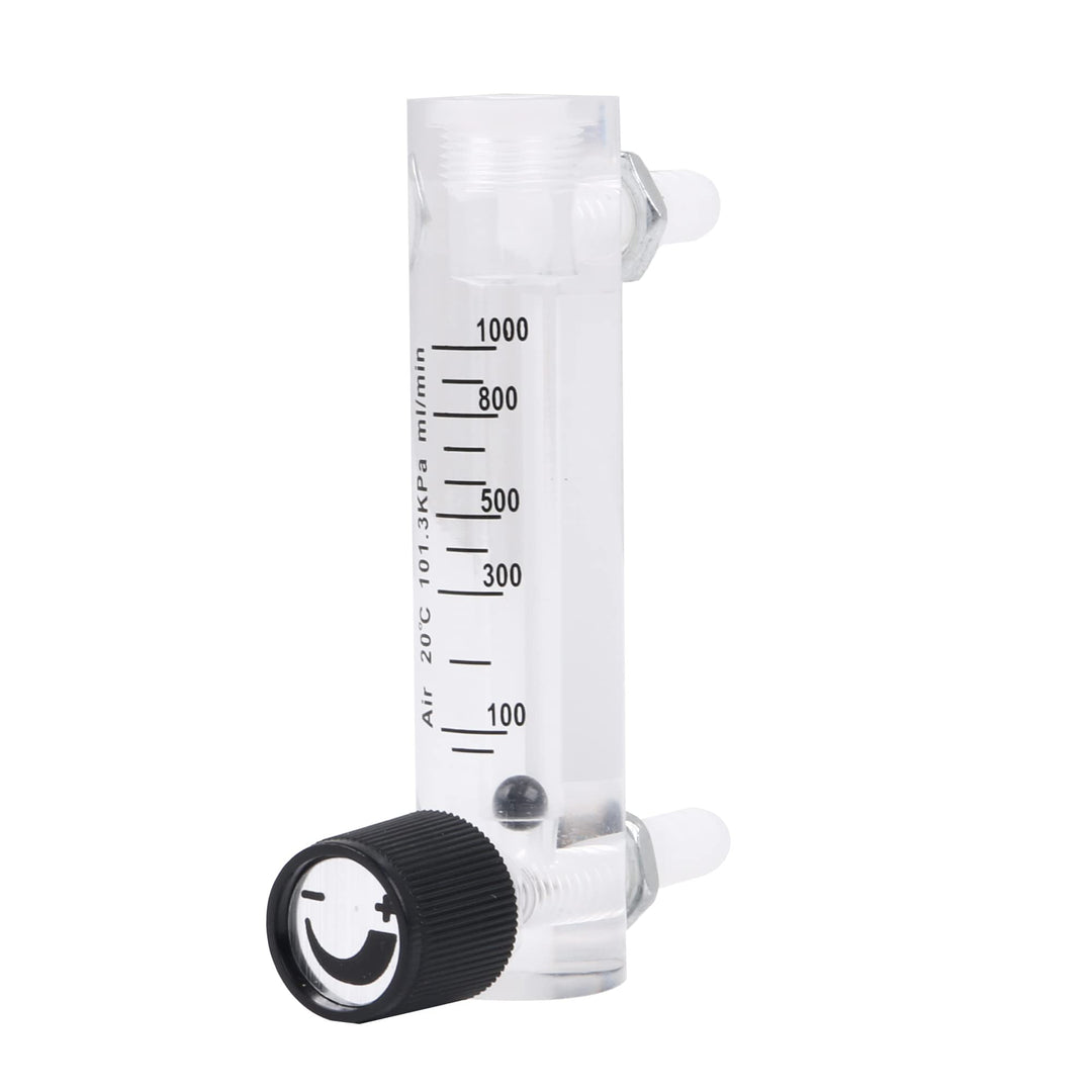 100-1000ml/min Oxygen Air Gas Flowmeter with Control Valve for Oxygen Adjustable Gas Flowmeter with Copper Connector for Oxygen Air Gas Conectrator