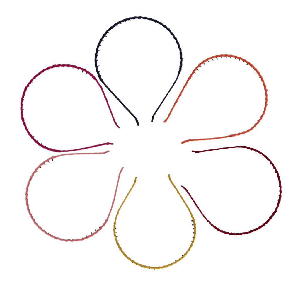 Iron Wire Teeth Comb Hairband Hair Hoop Headband Headwear Accessory for Lady Girls Women,Set of 6 Pcs ( Assorted Color)