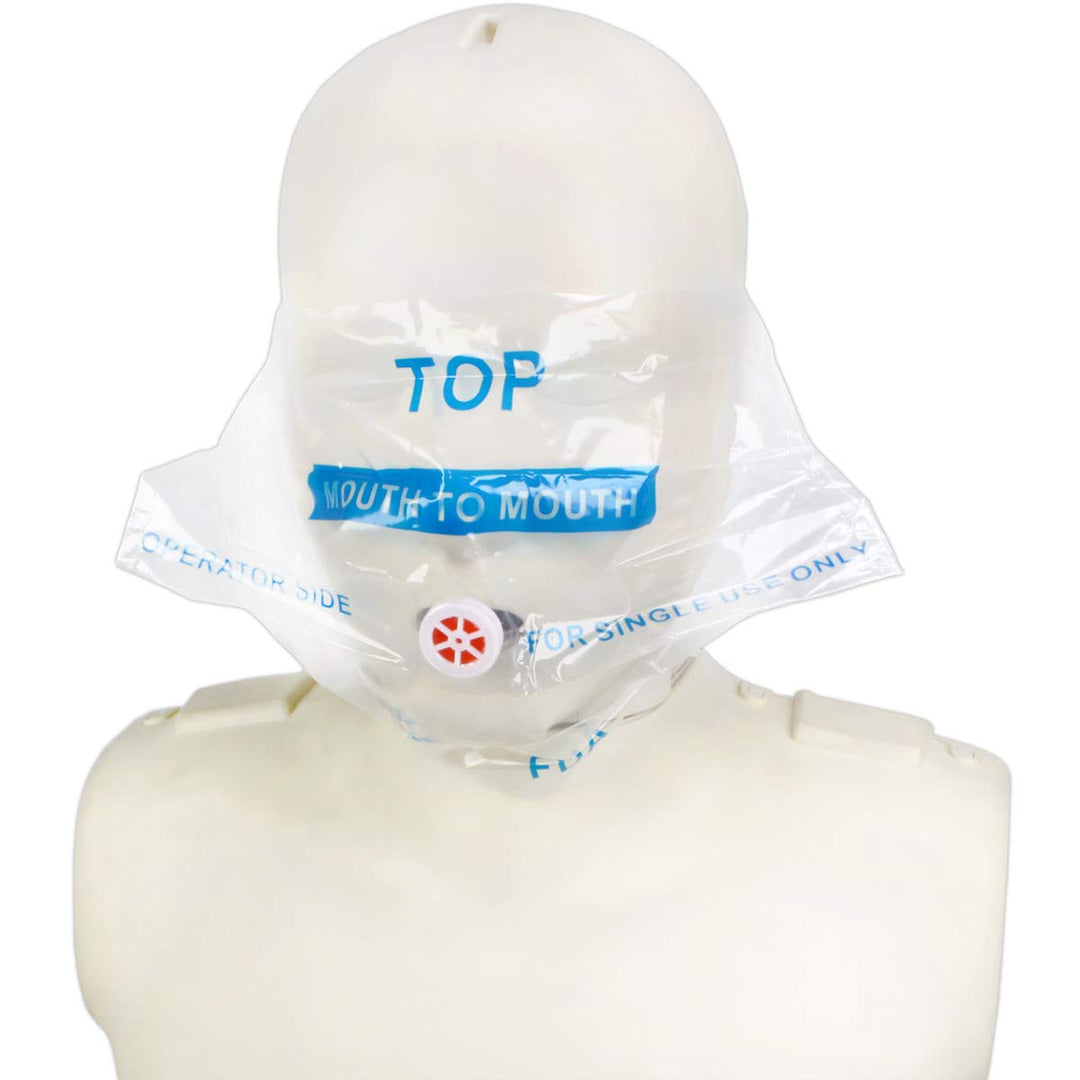 American CPR, CPR Emergency Rescue Face Shield with One-way Valve, Mask for Key Chain or Pocket, Breathing Barrier, 25 Pack