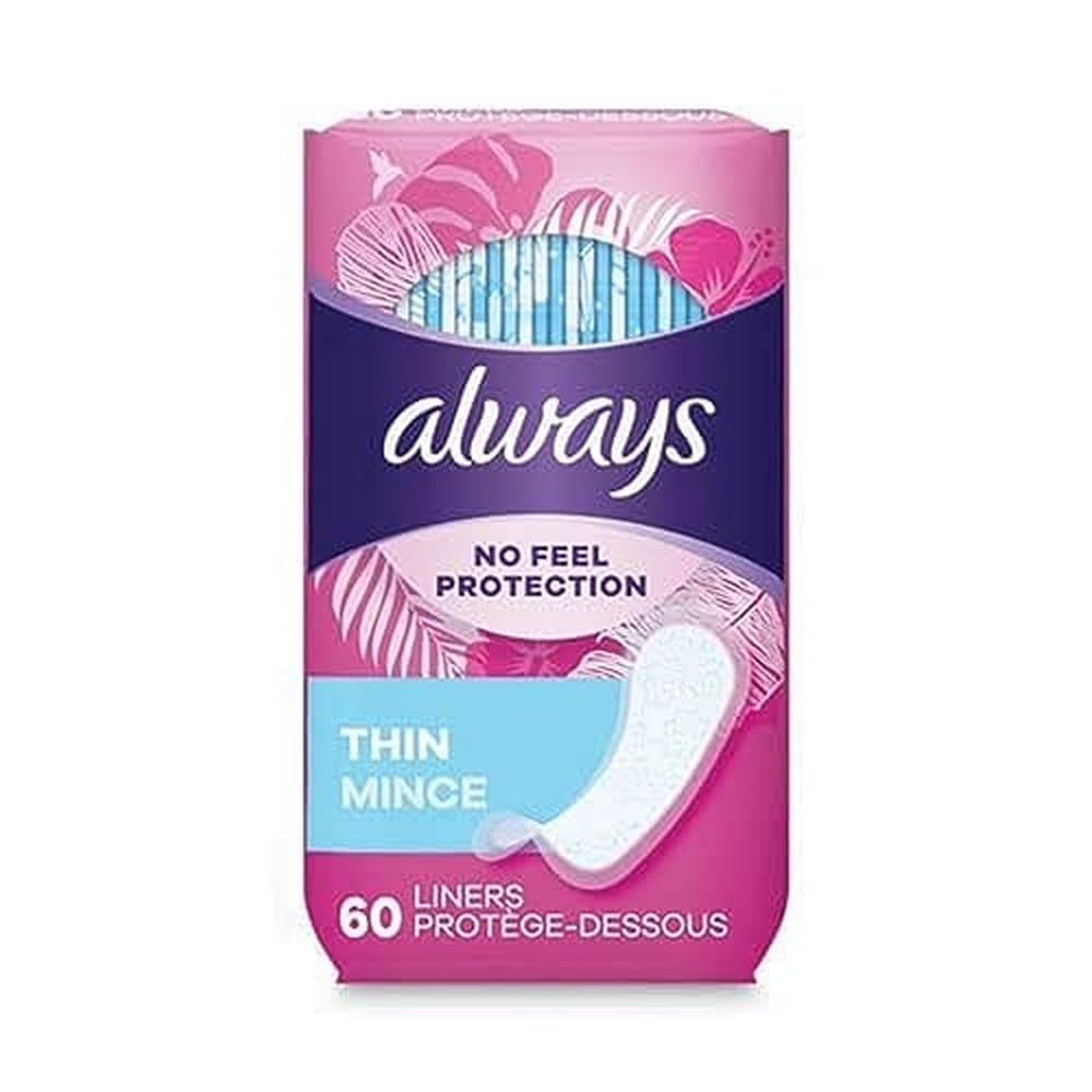 Incredibly Thin Liners Wrapped Unscented 60 Count (Pack of 4)