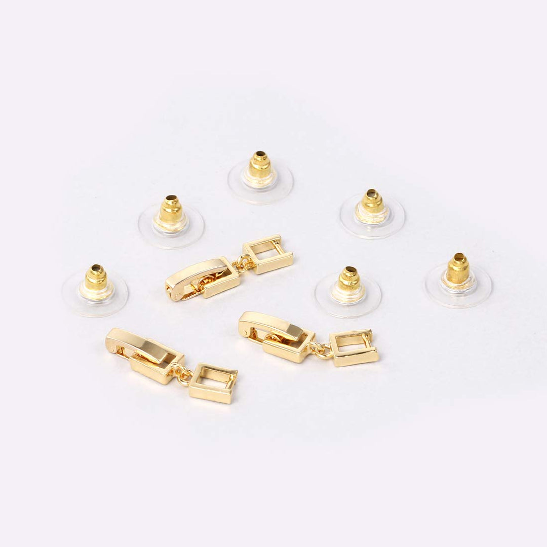 Silver/Gold/Rose Gold Plated 3pcs Fold Over Clasp set for Bracelet or Necklace Jewelry Extender (Yellow Gold 3mm)