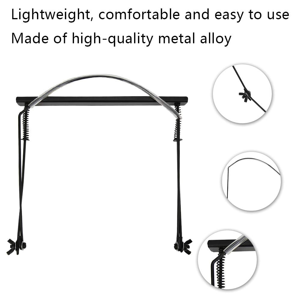 Harmonica Holder,Mouth Organ Holder Harmonica Holding Bracket Harmonica Neck Holder for 24 Holes Harmonica (Black)