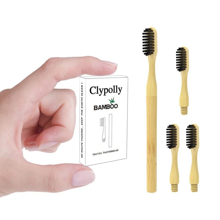 Clypolly Soft Bristle Travel Folding Toothbrush Kit ,Sm