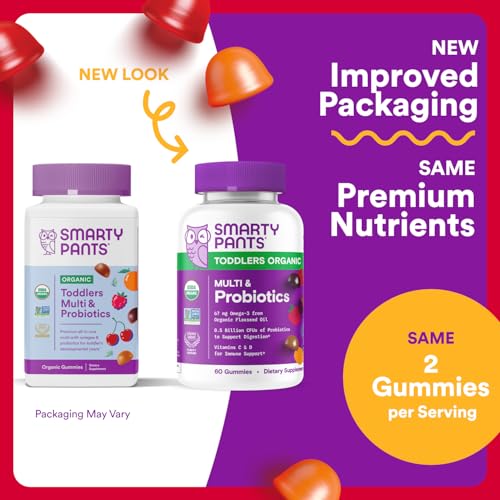 SmartyPants Organic Toddler Multivitamin Gummies: Probi