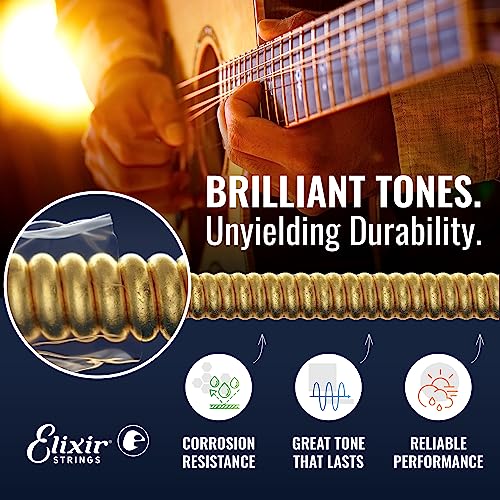 Strings, Acoustic Guitar Strings, Phosphor Bronze with NANOWEB Coating, Longest-Lasting Rich and Full Tone with Comfortable Feel, 6 String Set, Custom Light 11-52