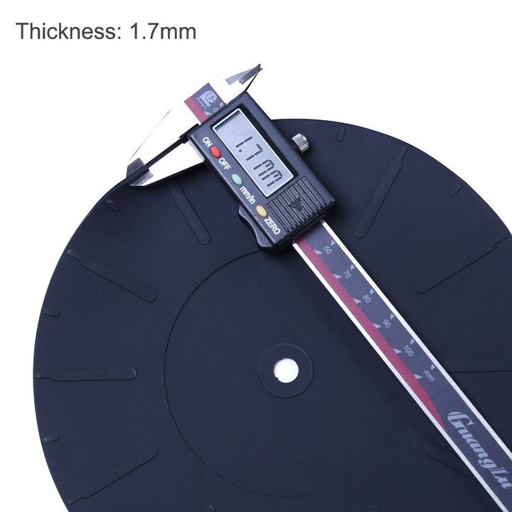 Turntable Platter Mat, 7 Silicone Rubber Slipmat Universal for All Record Suitcase LP Players