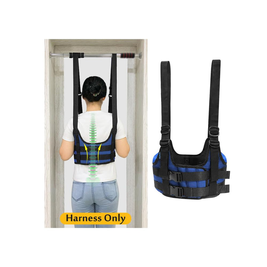 Back Stretcher Lumbar Traction Device Spine Decompression Belt for Pain Relief Stretcher Spinal Back Belt Portable Thoracic Spinal Decompression Harness Stretching Device (M)