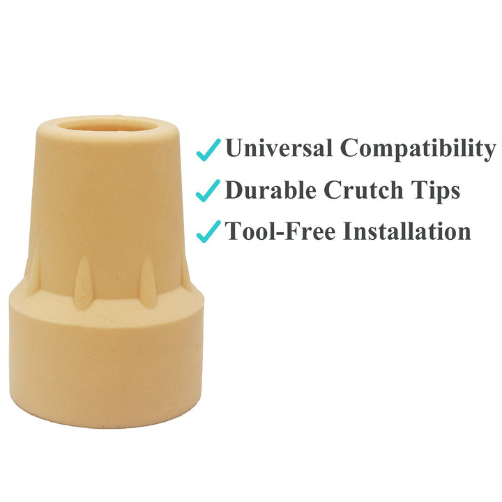 Medical Crutch Tips, Cane Tips,Yellow, 7/8 Inch (2)