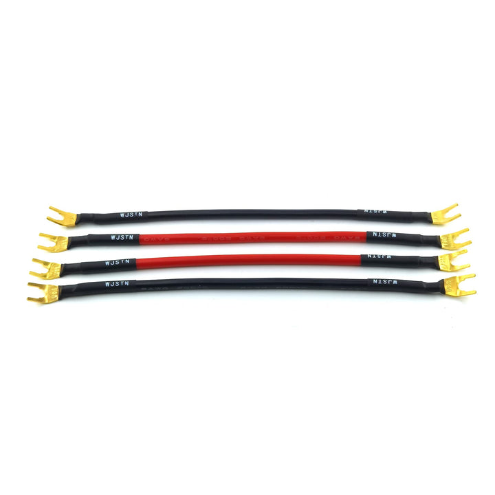WJSTN 001 Fork Spade Plug to Spade Plug Speaker Jumper 