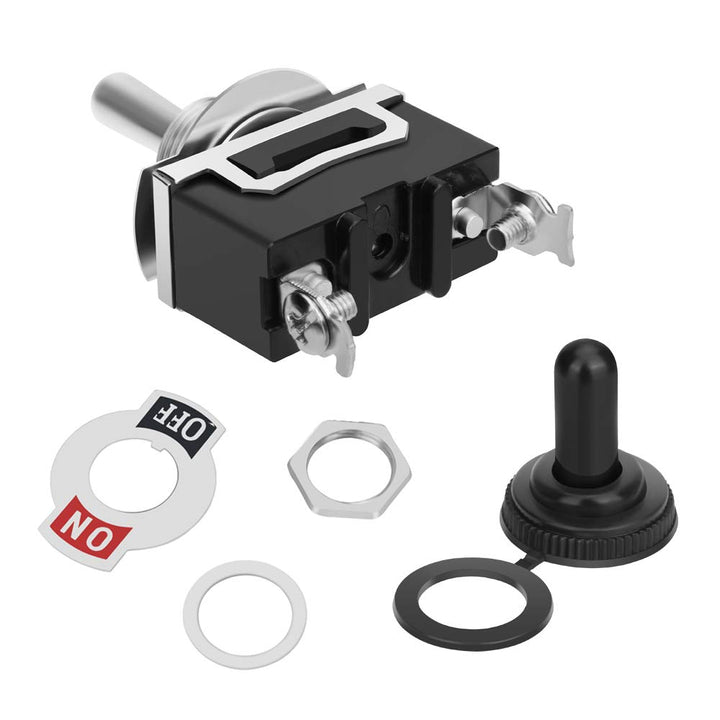 Toggle Switch 12V, Heavy Duty 120V SPST ON Off Rocker Switch, 2 Pin SPDT Marine Toggle Switches Waterproof 15A 250V 20A 125V(6 Pack)