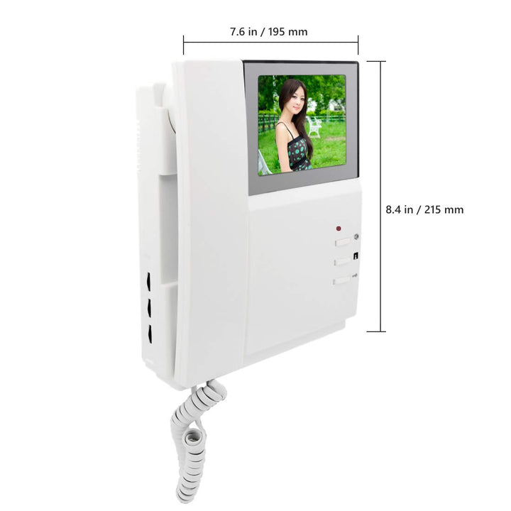 Video Door Phone System, 4.3 Inches Clear LCD Monitor Wired Video Intercom Doorbell Kits, IR Night Vision Outdoor Camera Door Intercom, Doorphone Telephone Style for Home Improvement