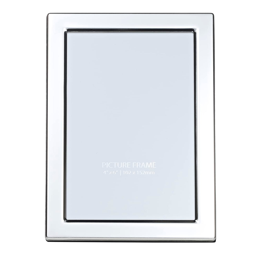 Silver Plated Contemporary 4 x 6 Photo Frame By