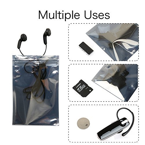 100pcs Premium Antistatic Bag, 4 X 6 inches Resealable Zipper Bag for SSD HDD and Other Electronic Devices