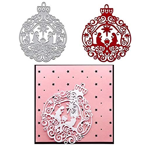 Nativity Ornament Cutting Dies, Metal Cutting Dies Stencils Scrapbooking Steel Craft Die Cuts Paper Art Emboss Card Making Stencil